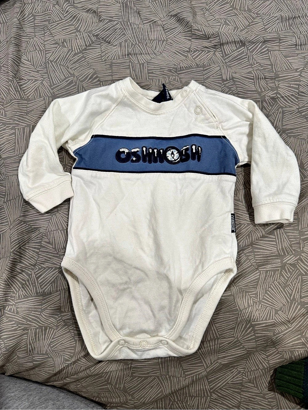 OshKosh Baby Bodysuit Blue & White Size 3-6M